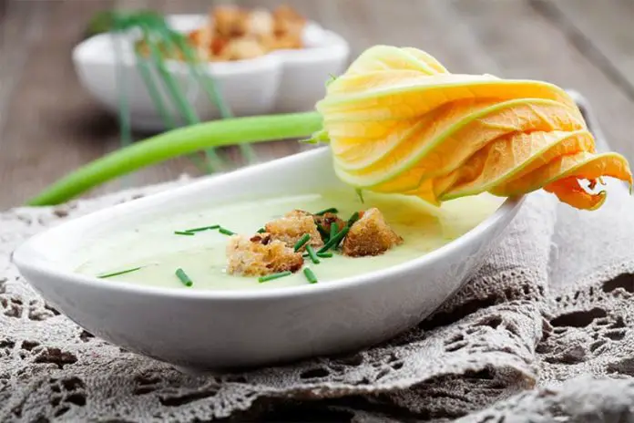 Soupe de courgettes et Vache qui rit