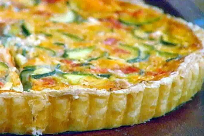 Tarte aux courgettes, lardons et tomates avec Thermomix