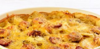 Gratin de pommes de terre et saucisses