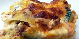 Lasagnes aux courgettes et au jambon