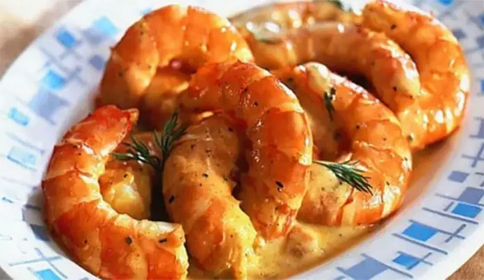 Gambas à la sauce au whisky