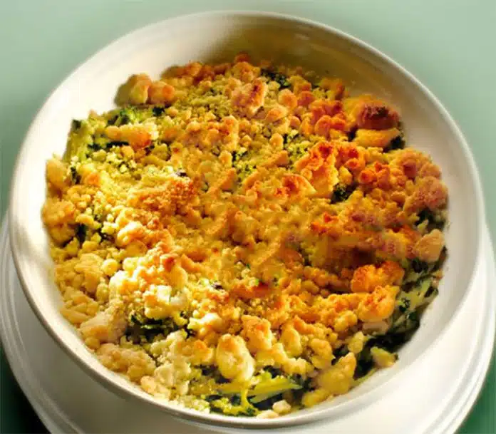 Crumble de courgette au poulet