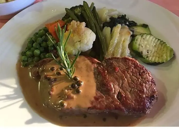 Rumpsteak à la sauce au poivre