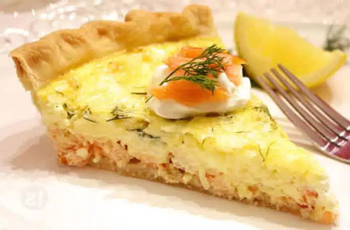 Quiche au saumon et Boursin