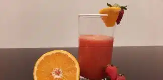 Smoothie fraise menthe orange
