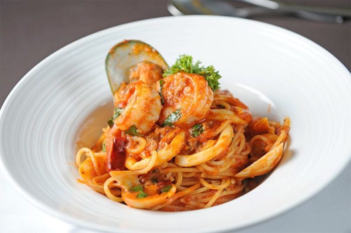 Spaghettis aux fruits de mer