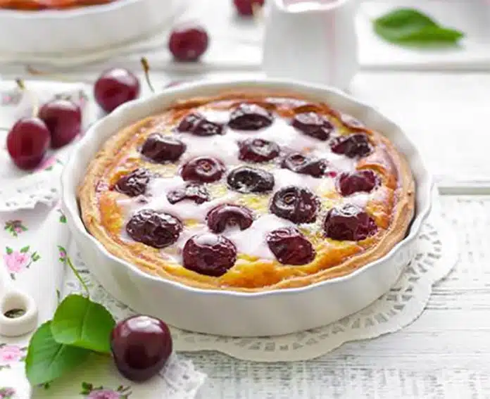 Tarte amandine aux cerises