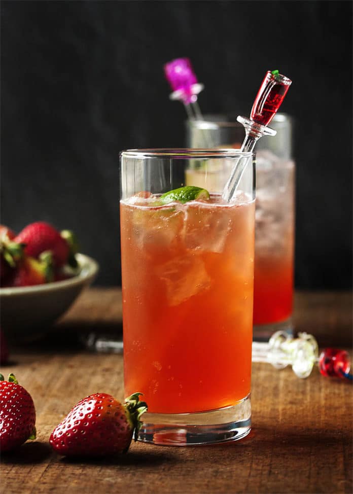 Cocktail vodka fraise