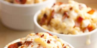 Macaronis au fromage et bacon