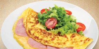 Omelette jambon-emmental