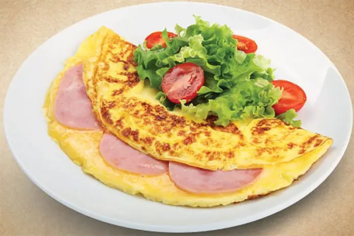 Omelette jambon-emmental