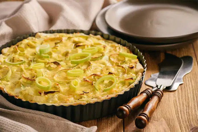 Quiche au thon et poireaux