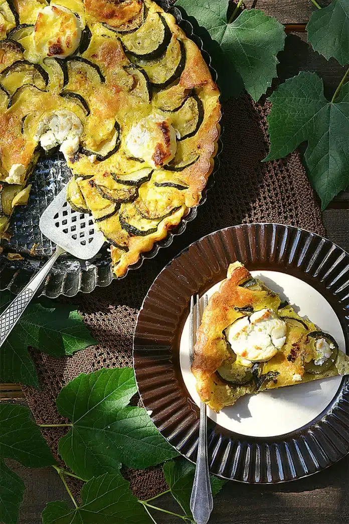 Clafoutis de courgettes au chèvre