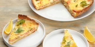 Quiche au saumon fumé et fromage