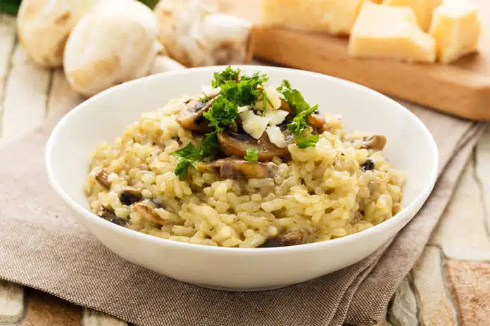 Risotto crémeux aux champignons