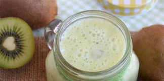 Smoothie au kiwi et lait de soja