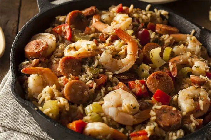 Jambalaya poulet-crevettes