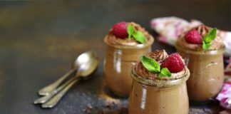 Mousse au chocolat au caramel