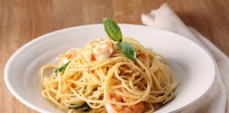 Spaghettis aux crevettes