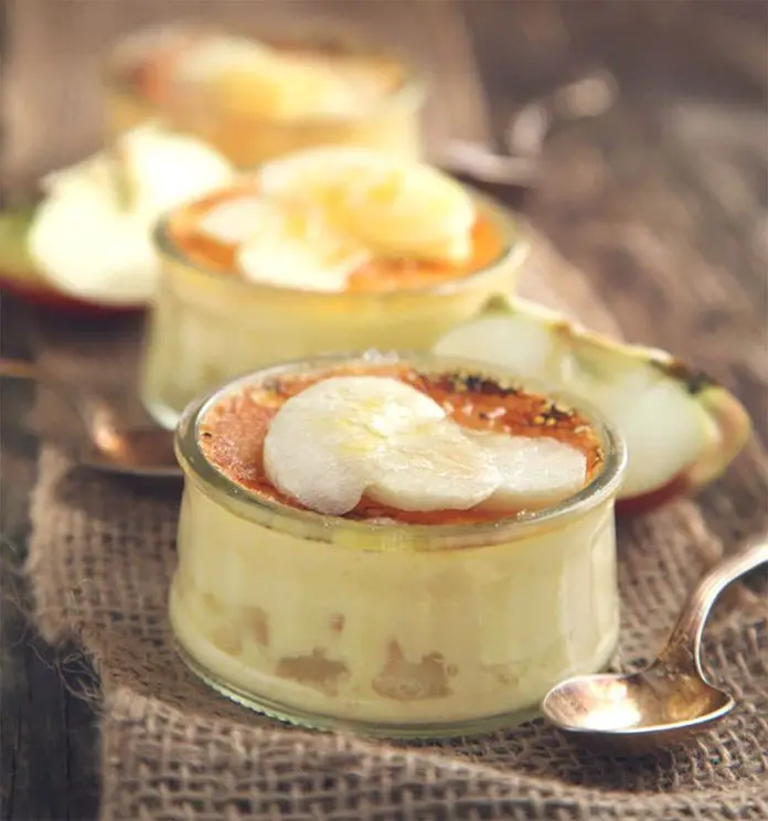 crème brûlée aux pommes