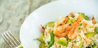 Risotto aux crevettes et courgettes