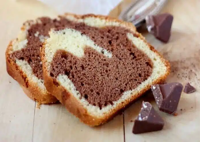 Cake marbré au Toblerone