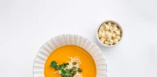 Soupe de courge carotte et comté