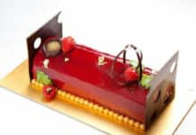 Bûche bavaroise aux framboise