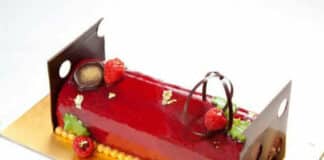 Bûche bavaroise aux framboise