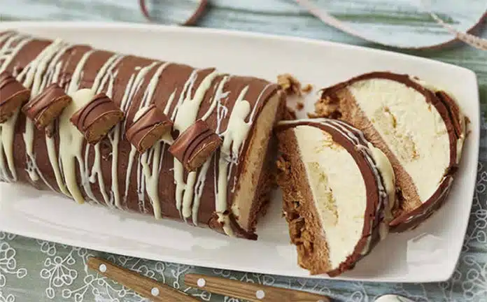 Bûche de Noël au Kinder Bueno