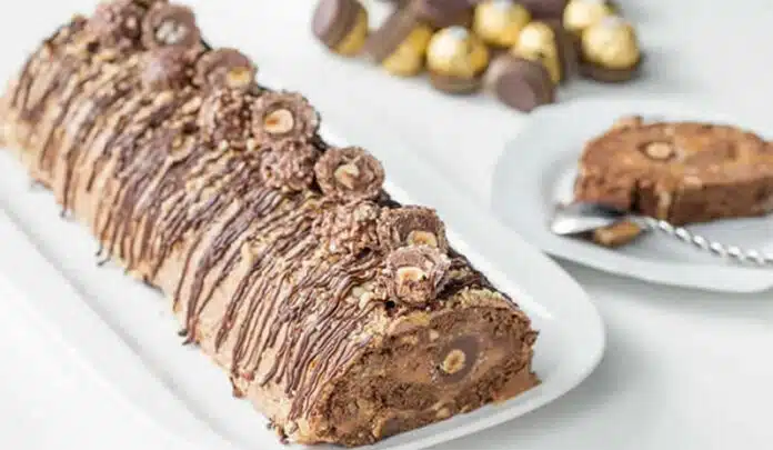 Bûche de Noël aux Ferrero Rochers