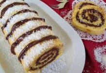 Gâteau Roulé au Nutella et Noix de Coco