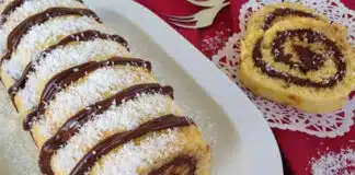 Gâteau Roulé au Nutella et Noix de Coco