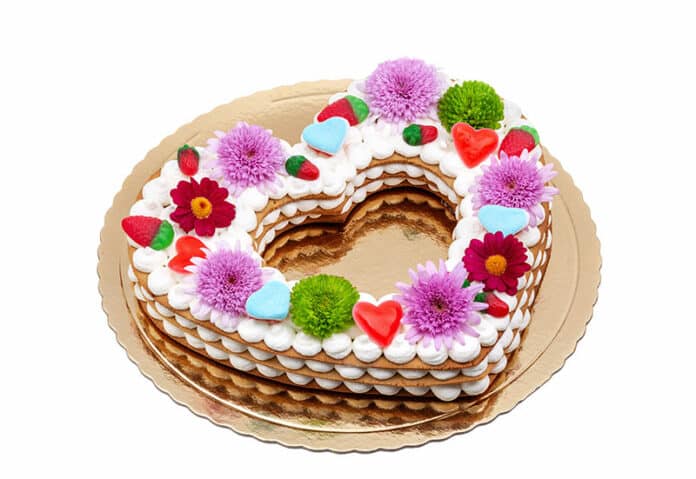 Gâteau chiffre coeur