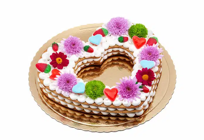 Gâteau chiffre coeur