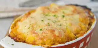 Gratin de polenta au jambon