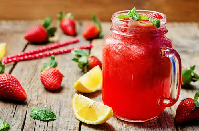 Limonade aux fraises