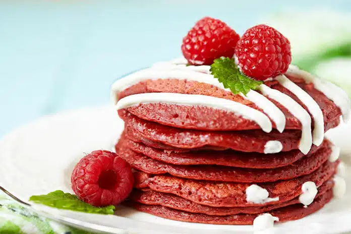 Pancakes de velours rouge