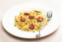 Risotto au chorizo et parmesan