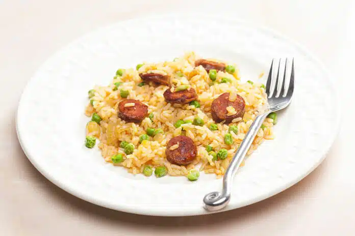 Risotto au chorizo et parmesan