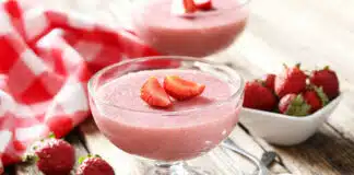 Mousse glacée aux fraises