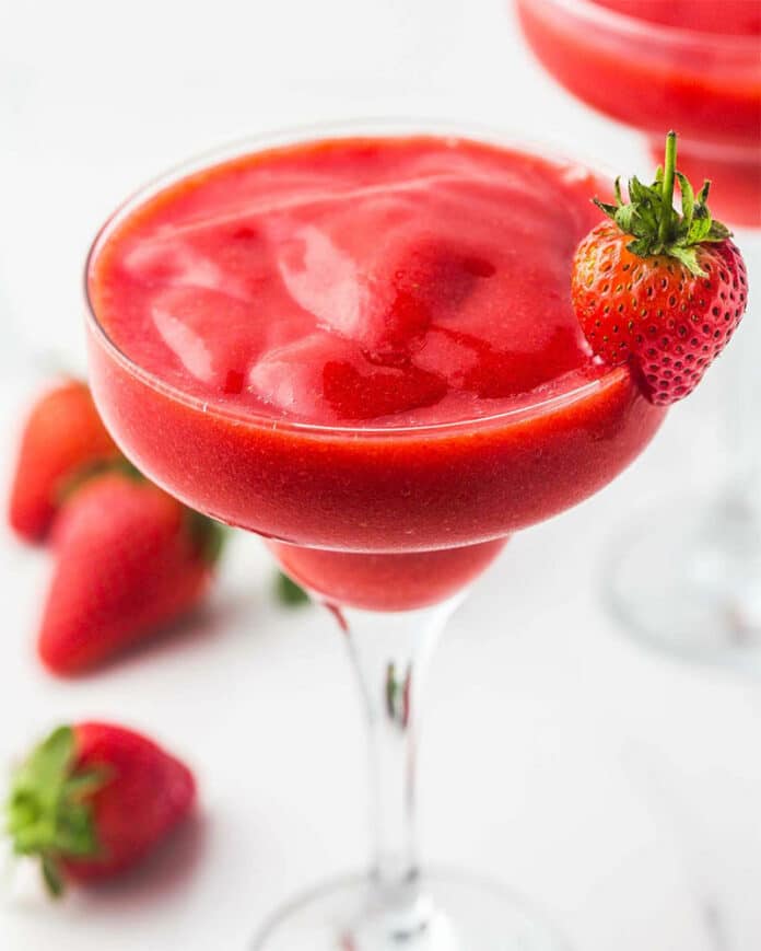 Slush de vodka aux fraises