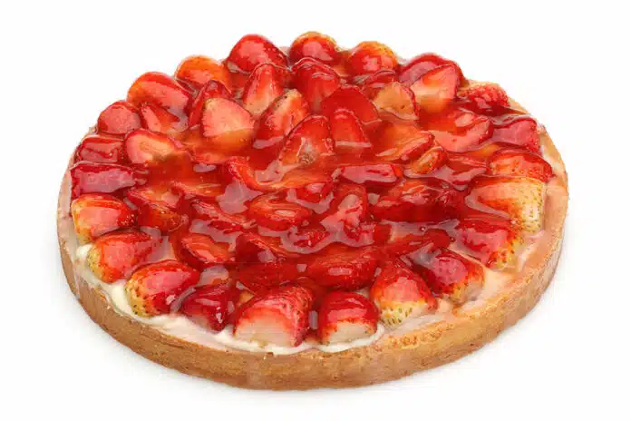 Tarte aux fraises à la pâte génoise