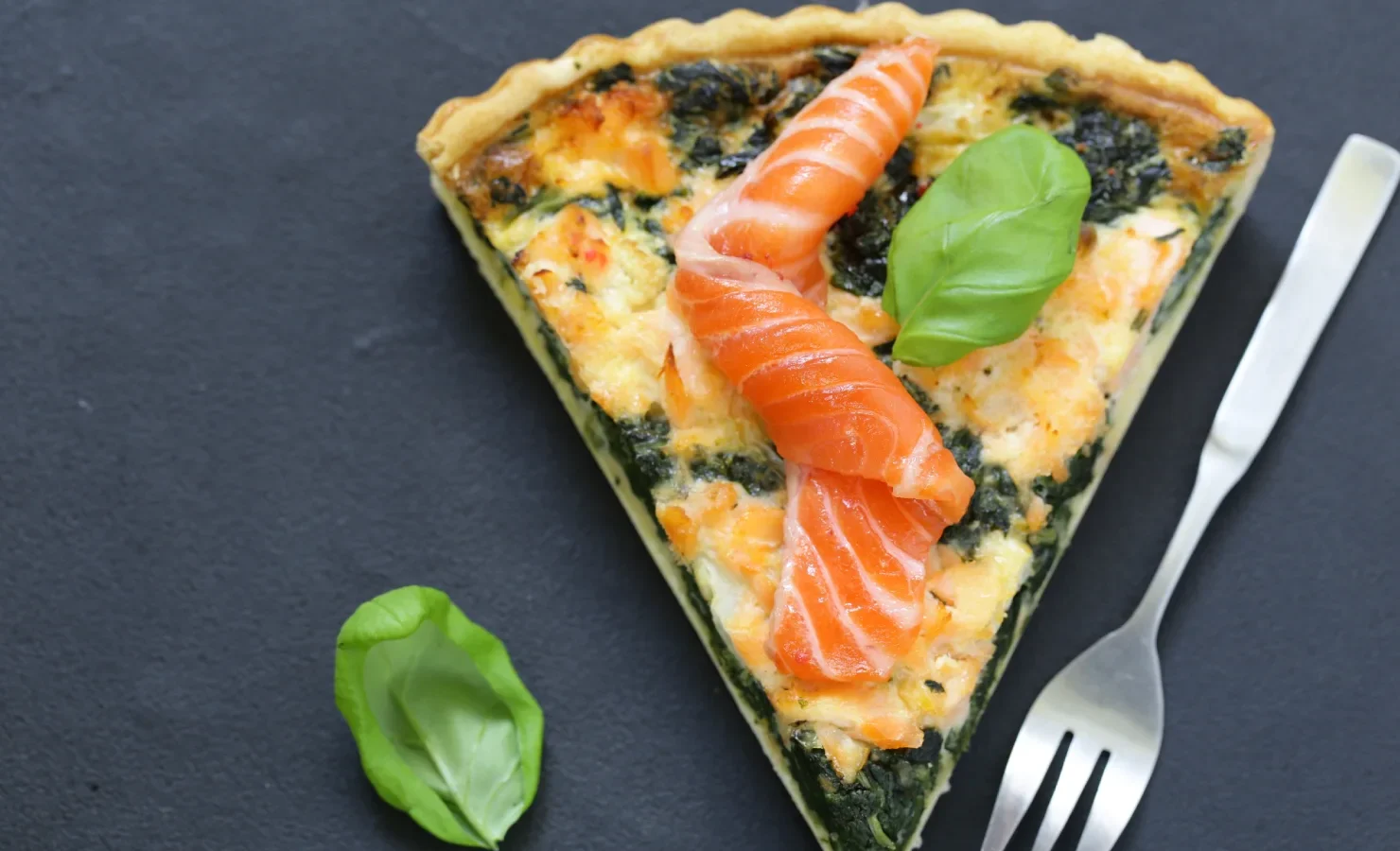 Quiche saumon fumé épinards
